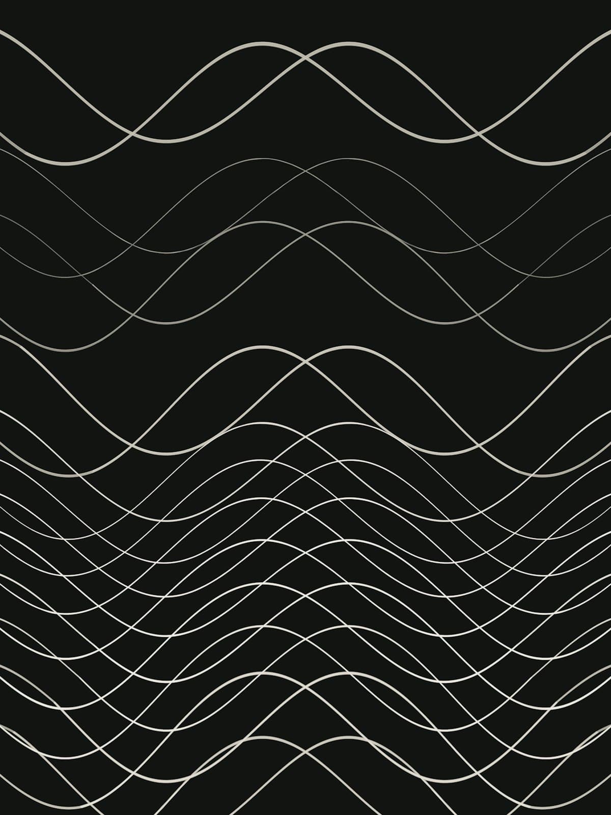 Black-and-white wave pattern, frequency visualisation